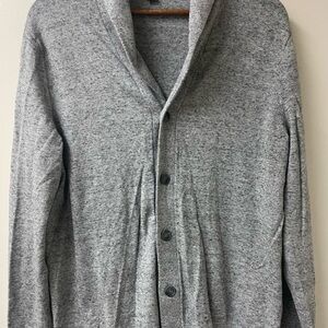 Banana Republic Men's Grey Button Cardigan Sweater
